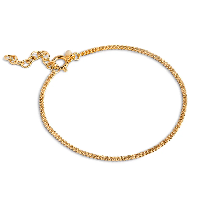 High-quality gemstone bracelets for layering-Bracelet, Curb Chain 1,75 mm