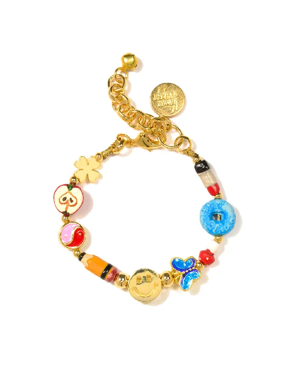 Personalized friendship charm bracelets with symbols-COLOR ME ONCE BRACELET