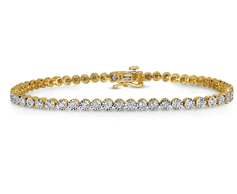 Trendy stackable gemstone bracelets for men-Miracle Plate Diamond Bracelet