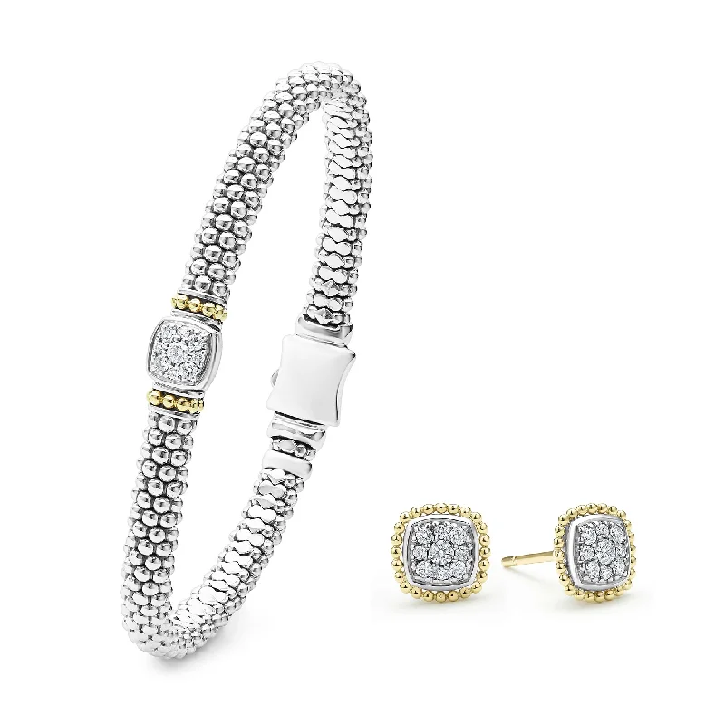 Custom chain bracelets for special occasions-Rittenhouse Two-Tone Diamond Gift Set