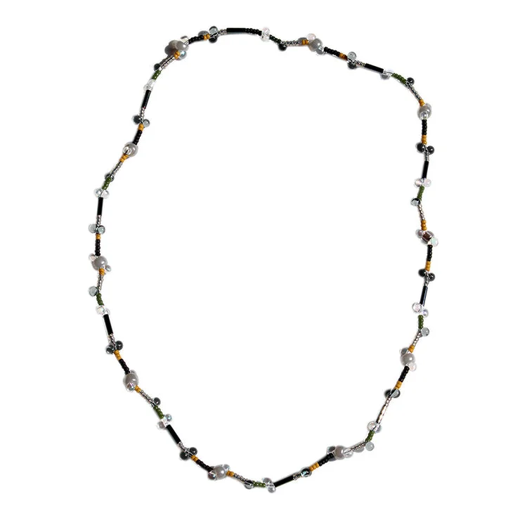 handmade gemstone necklace for spiritual energy-Beatriz Choker / Black