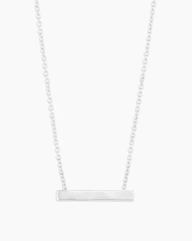 silver infinity pendant necklace with diamond-Bespoke Plate Necklace (silver)