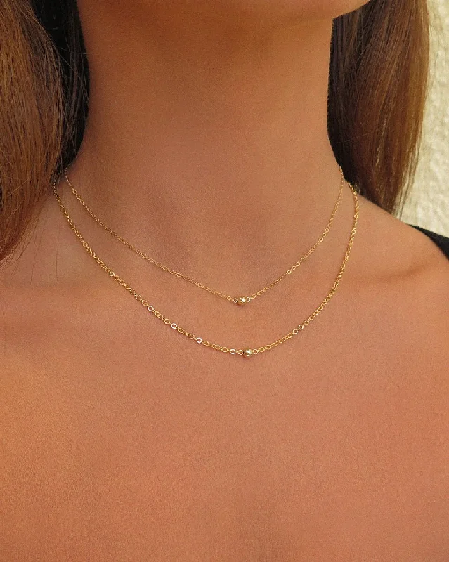 personalized pendant necklace with initial-Classic Necklace  - 14k Yellow Gold Fill