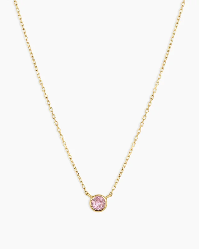 personalized birthstone necklace for women-Classic Pink Sapphire Necklace