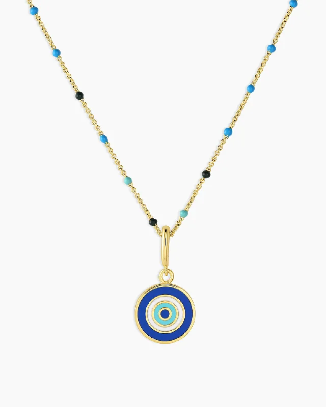 layered chain necklace for women’s fashion-Evil Eye Capri Necklace