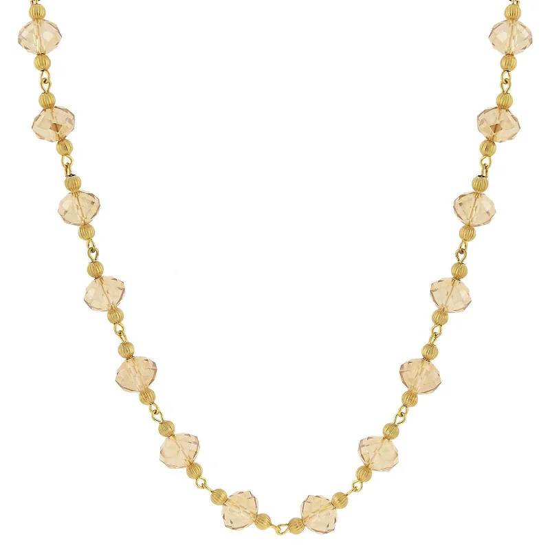 layered gold coin necklace for women-2028 Jewelry Beaded Necklace 16" + 3" Extender