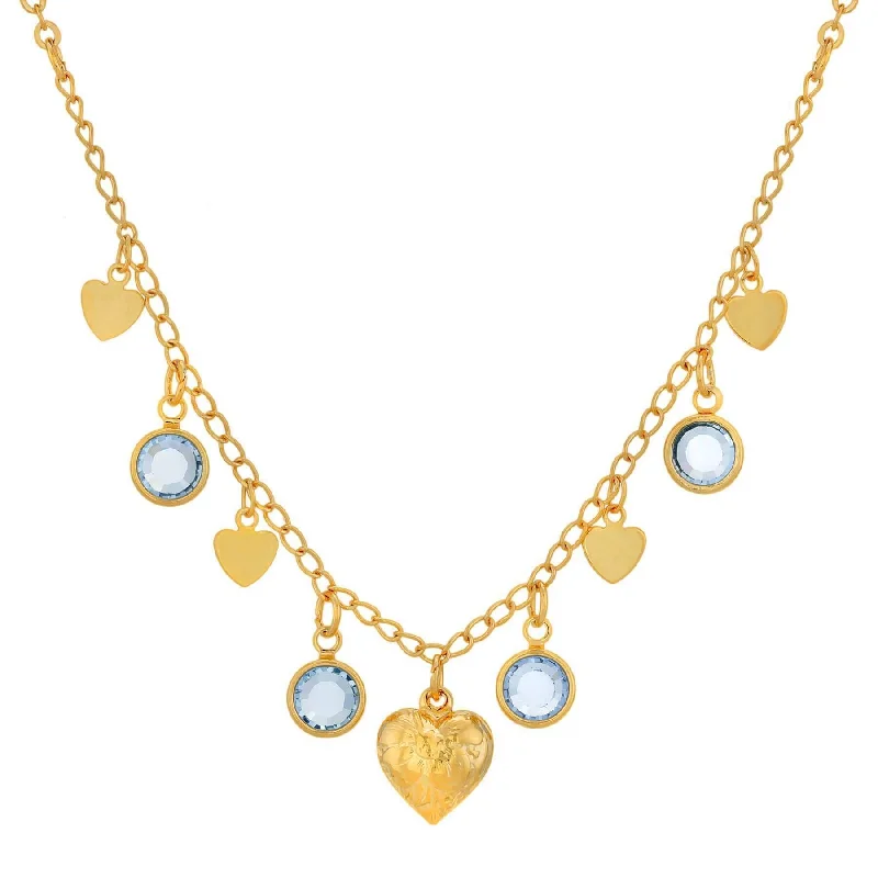 Gold Tone and Light Blue