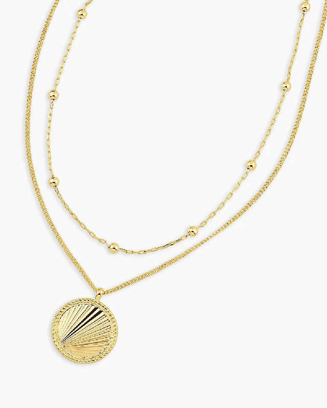 custom gold bar necklace for couples-Newport Layering Set