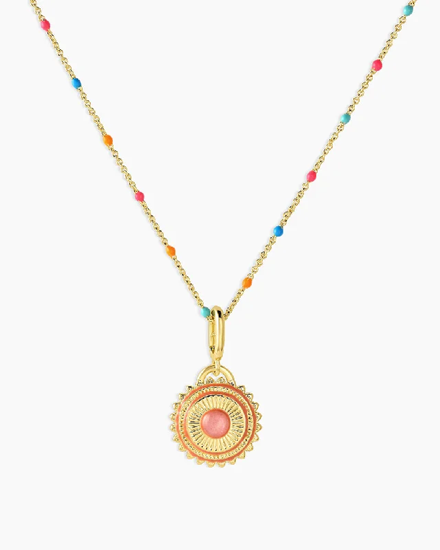 layered gold coin necklace for women-Sun Capri Necklace