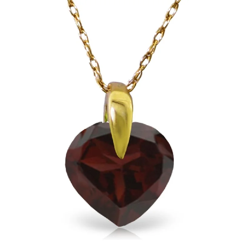 custom necklace with personalized engraving-1.15 Carat 14K Gold Visions of You Garnet Necklace