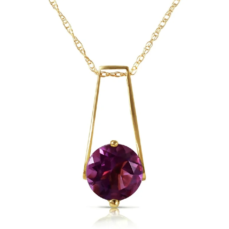 sterling silver charm necklace for gifts-1.45 Carat 14K Gold Anything For You Amethyst Necklace