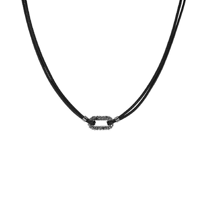 gemstone drop necklace for women’s style-pave charm choker