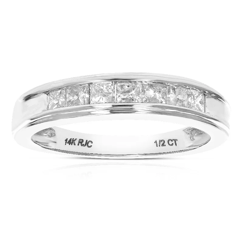 men’s wedding bands with unique designs-1/2 cttw to 1.50 cttw Diamond Wedding Anniversary Band for Women