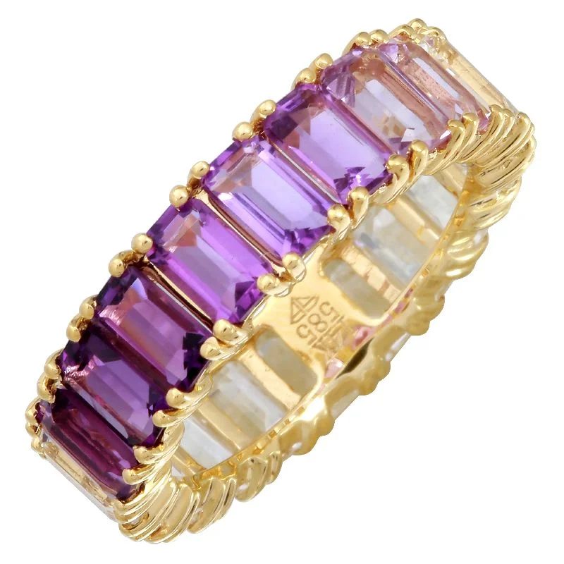 best affordable diamond engagement rings for women-14k Gold Gemstone Ombre Eternity Ring