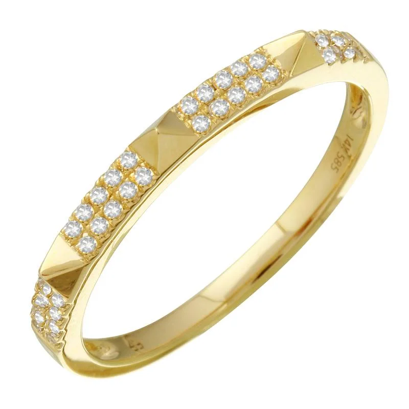 trendy rings with diamonds for women-14k Spike Diamond Ring