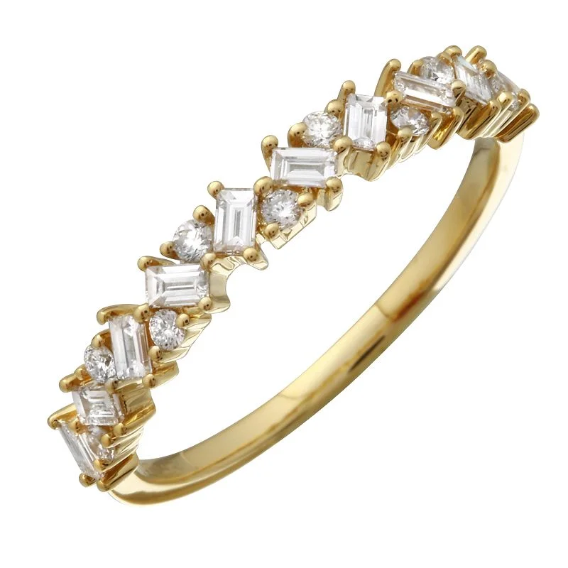 affordable engagement rings for men with rubies-Baguette Cluster Ring