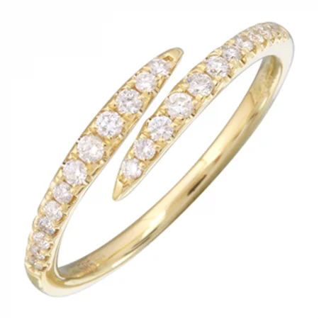 wedding bands for women with diamonds and sapphires-Coiled Diamond Claw Ring