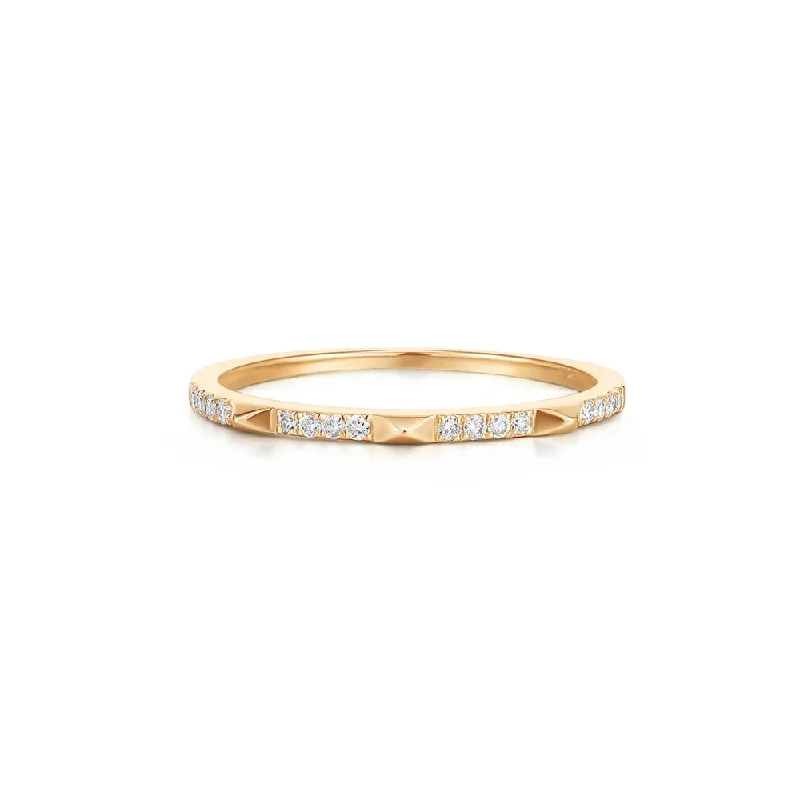 vintage gold engagement rings for men-Diamond Constellation Stackable Band