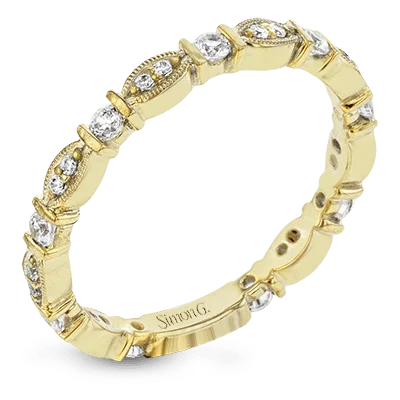 men’s wedding rings with simple designs and diamonds-Fashion Ring In 18k Gold With Diamonds