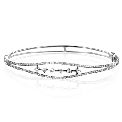 unique promise rings for men with diamonds-Bangle in 18k Gold with Diamonds