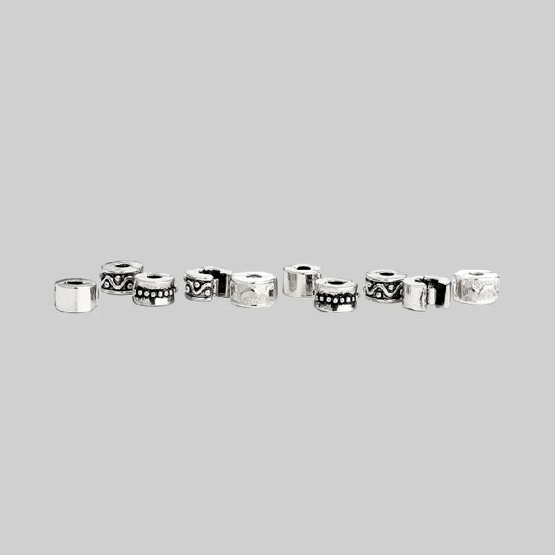 women’s vintage engagement rings-Silver Hair Bead Clickers - Mixed Pack