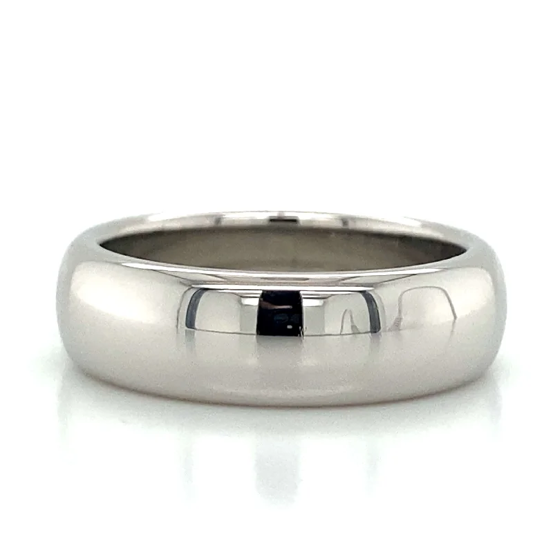 gold engagement rings for men with diamonds-Tiffany & Co. Wedding Ring in Platinum