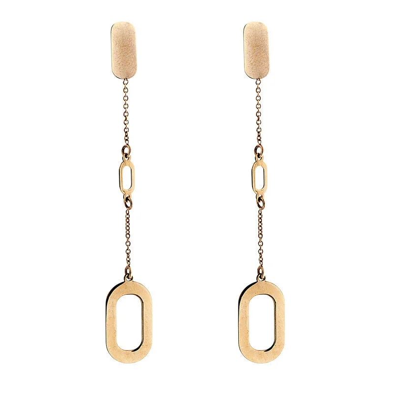 elegant silver earrings for versatile fashion -14 Karat Yellow Gold Polished Post Dangle Earrings