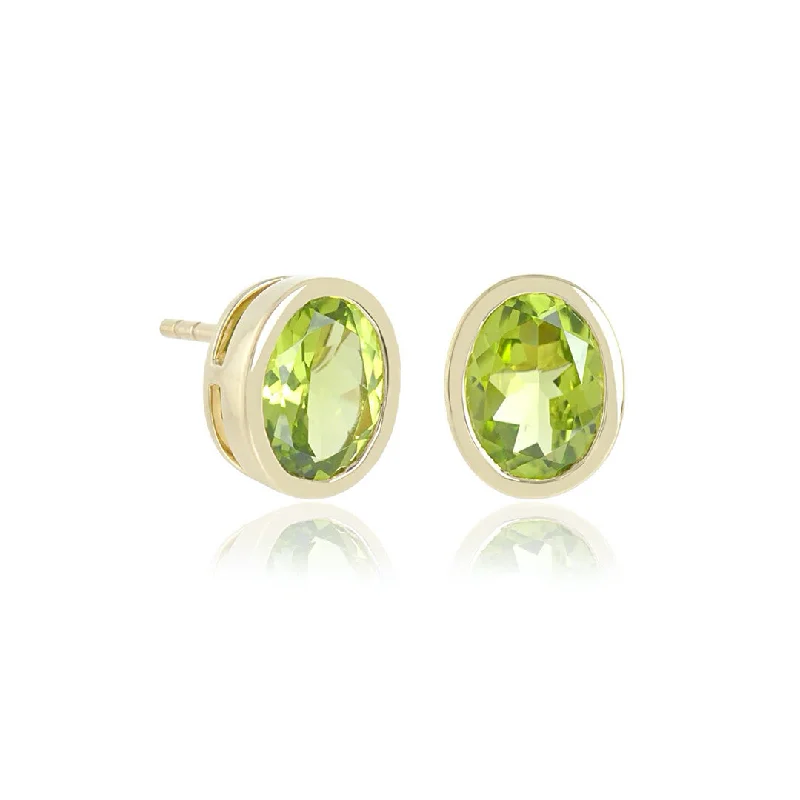 vintage gold earrings for old-world charm -Joan Stud Earrings in Peridot