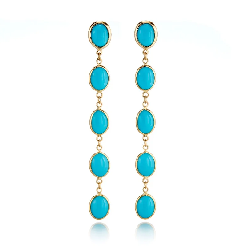 minimalist gemstone earrings for subtle elegance -Dangle Earrings in Turquoise