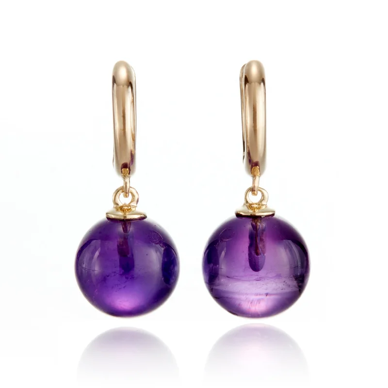 modern crystal earrings for contemporary appeal -Soho Earrings in Amethyst