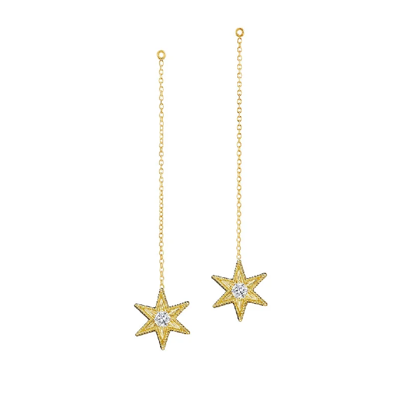 sparkling gemstone hoops for a festive vibe -As You Wish 6-Point Star Ear Jackets