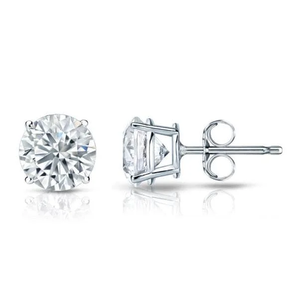 vintage crystal earrings for a touch of class -Auriya 14k Gold GIA Certified 1.50 ct. TDW Round Diamond Stud Earrings