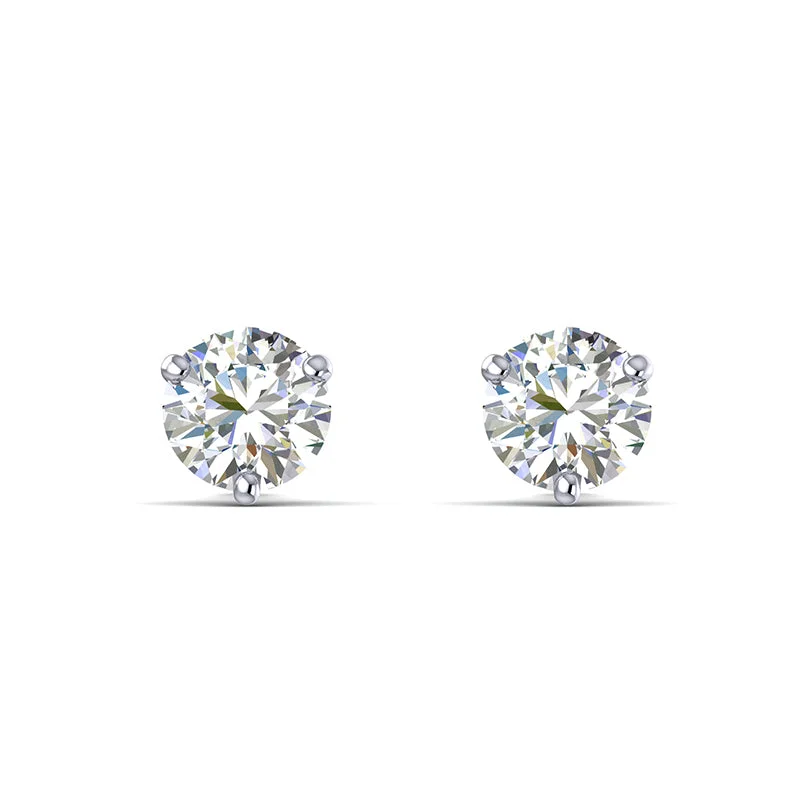 geometric earrings for contemporary style -Fey & Co Exclusive  Lab Grown 1ct twt Diamond Stud Earring