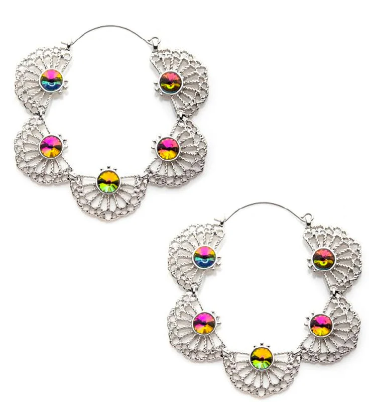 glamorous diamond drop earrings for luxury fashion -Crosscut Plug Hoops