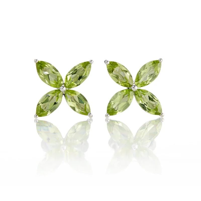 personalized initial earrings for a meaningful touch -Stella Earrings in Peridot