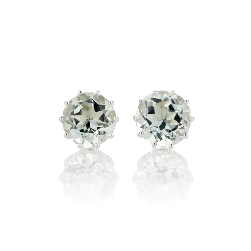 gemstone studded earrings for a dazzling finish -Dottie Earrings in White Quartz