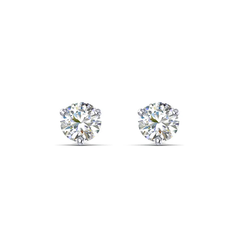 colorful crystal earrings for festive charm -Fey & Co Exclusive Forevermark .5ct twt Diamond Stud Earrings