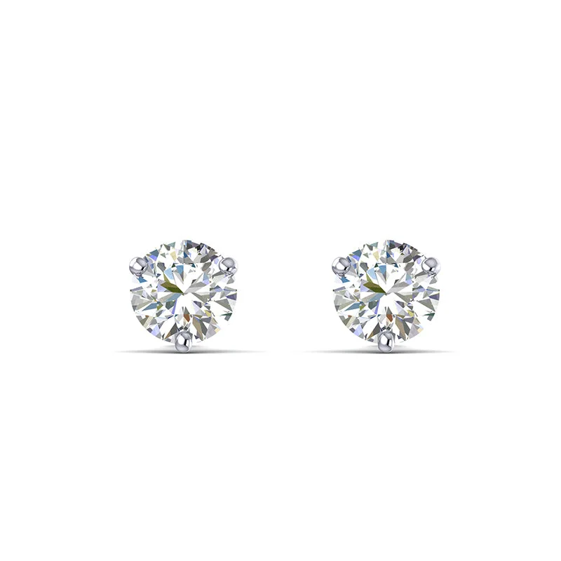 oversized crystal earrings for a bold statement -Fey & Co Exclusive Forevermark .75ct twt Diamond Stud Earrings