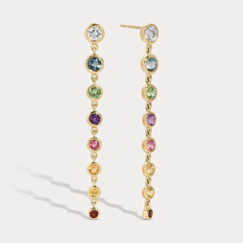 vintage crystal earrings for a touch of class -Graduating Diamond and Gemstone Drops