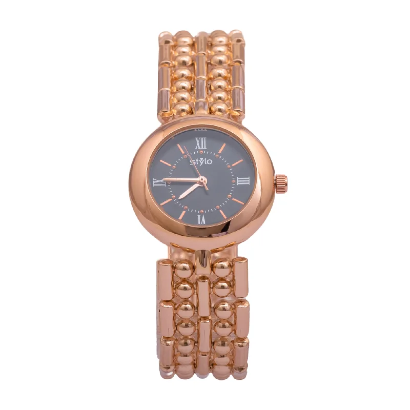 women’s fashion watches with leather straps and charms -Copper Ladies Watch J33368