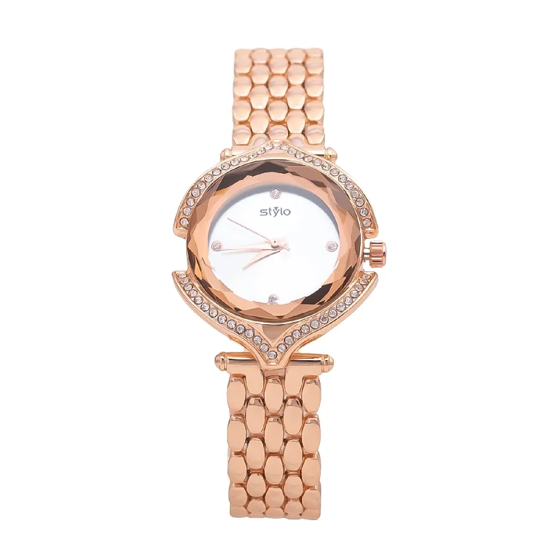 luxury watches for men with sapphire crystal glass -Copper Ladies Watch J33372