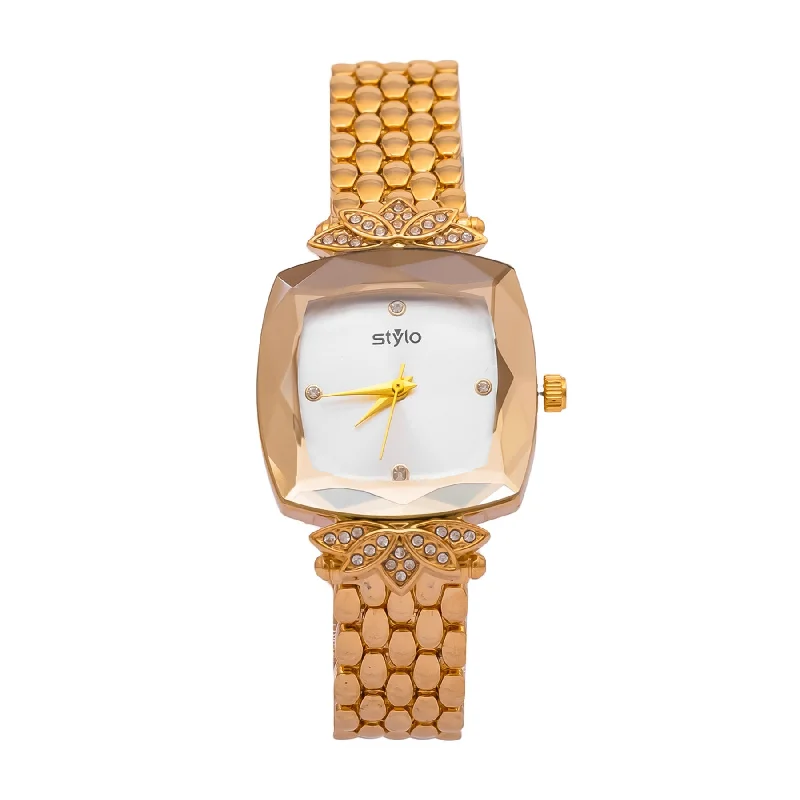 stylish women’s watches with rose gold-plated cases -Golden Ladies Watch J33367