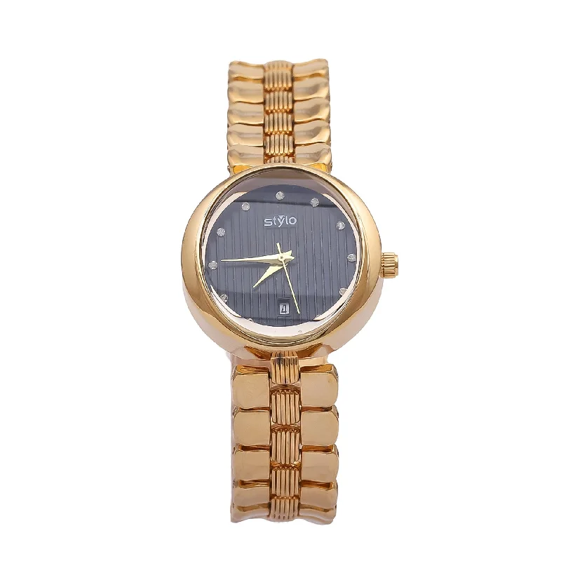 luxury watches for men with premium leather straps -Golden Ladies Watch J33383