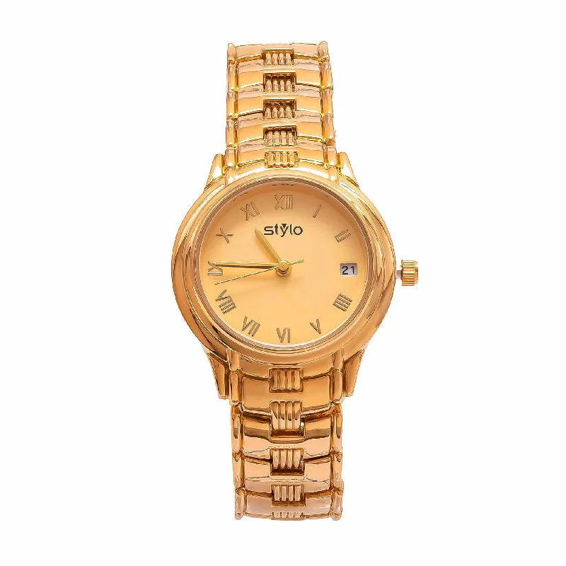 high-tech smartwatches for fitness and health tracking -Golden Ladies Watch J33479