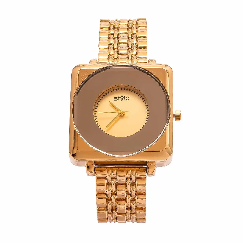 luxury watches for men with ceramic and stainless steel -Golden Ladies Watch J33482