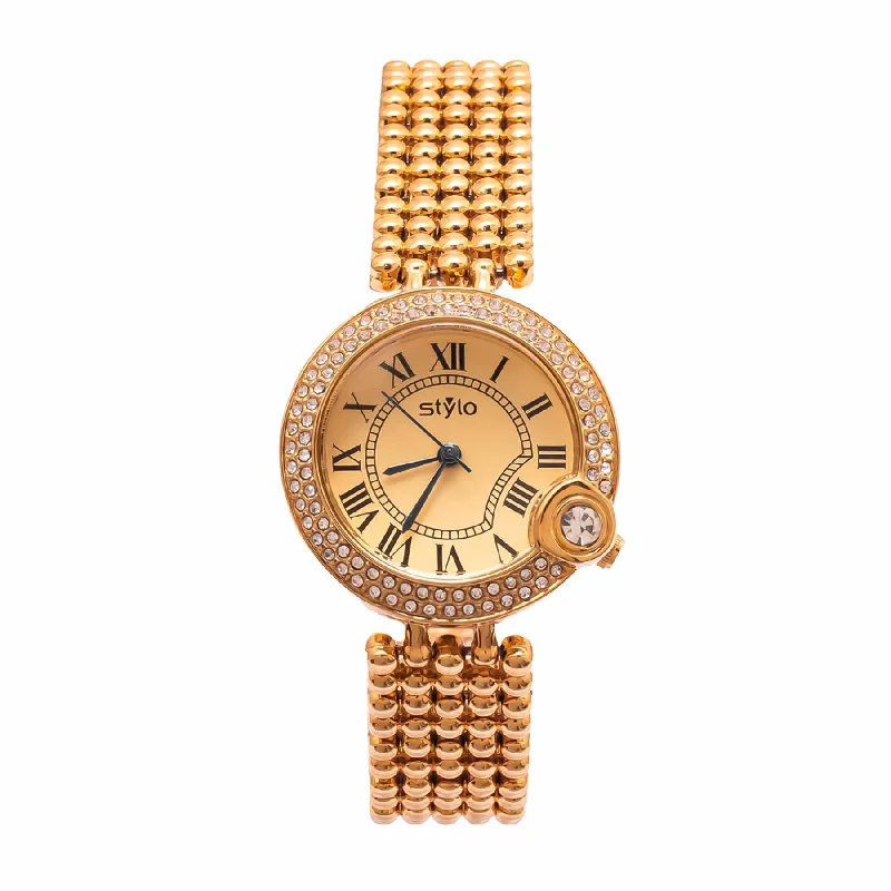 stylish watches for men with leather straps and bold dials -Golden Ladies Watch J33485