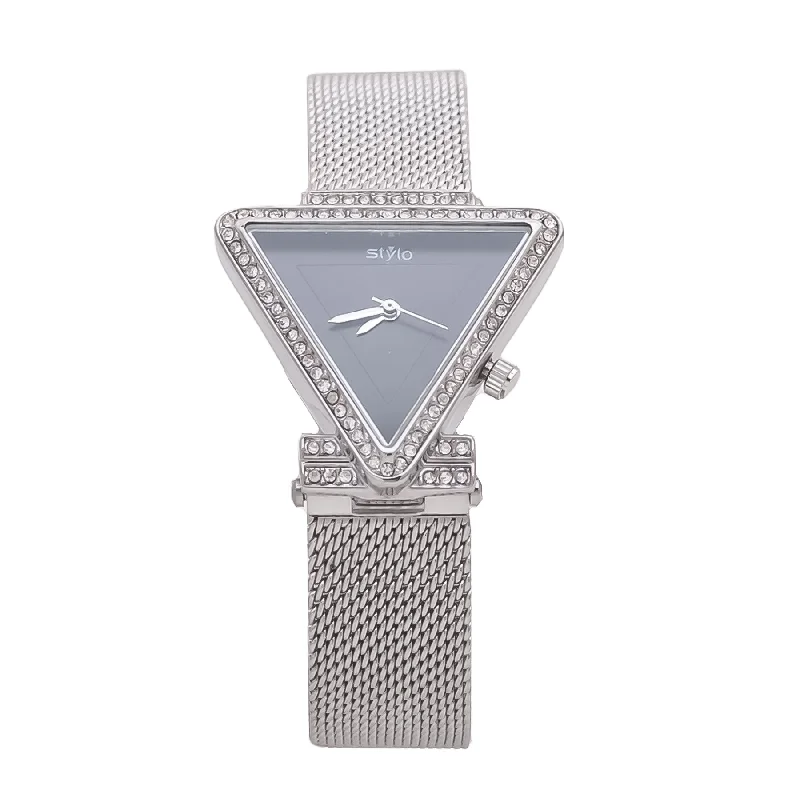 classic quartz watches for women with gold details -Silver Ladies Watch J33364