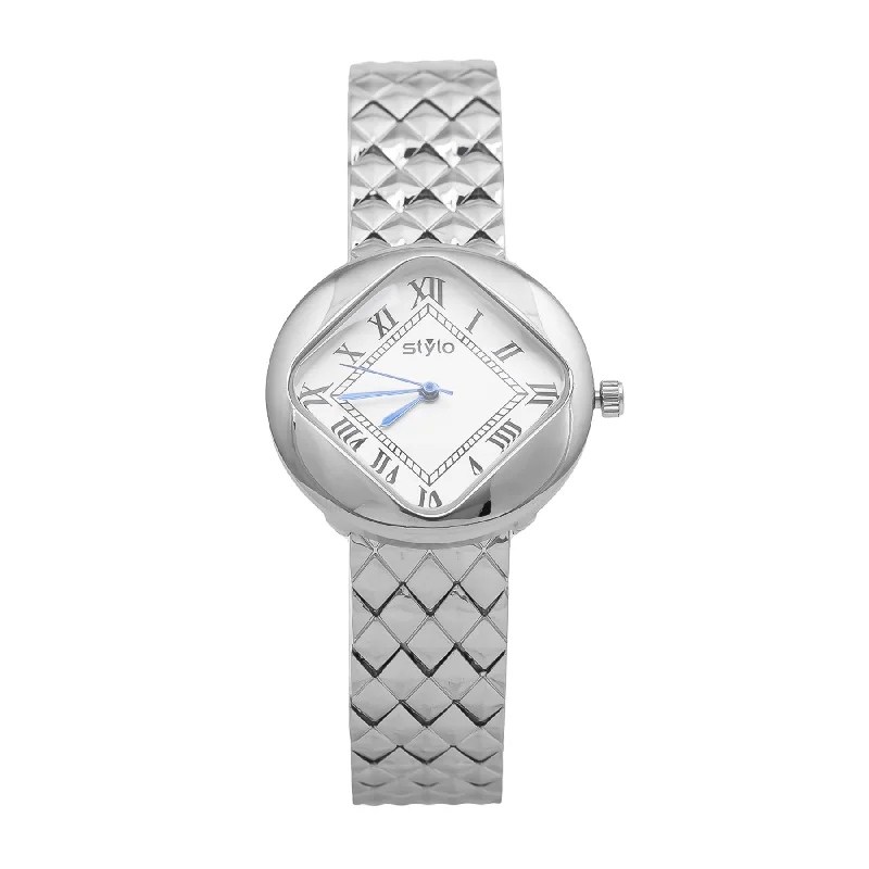 solar-powered watches for men with long battery life -Silver Ladies Watch J33366