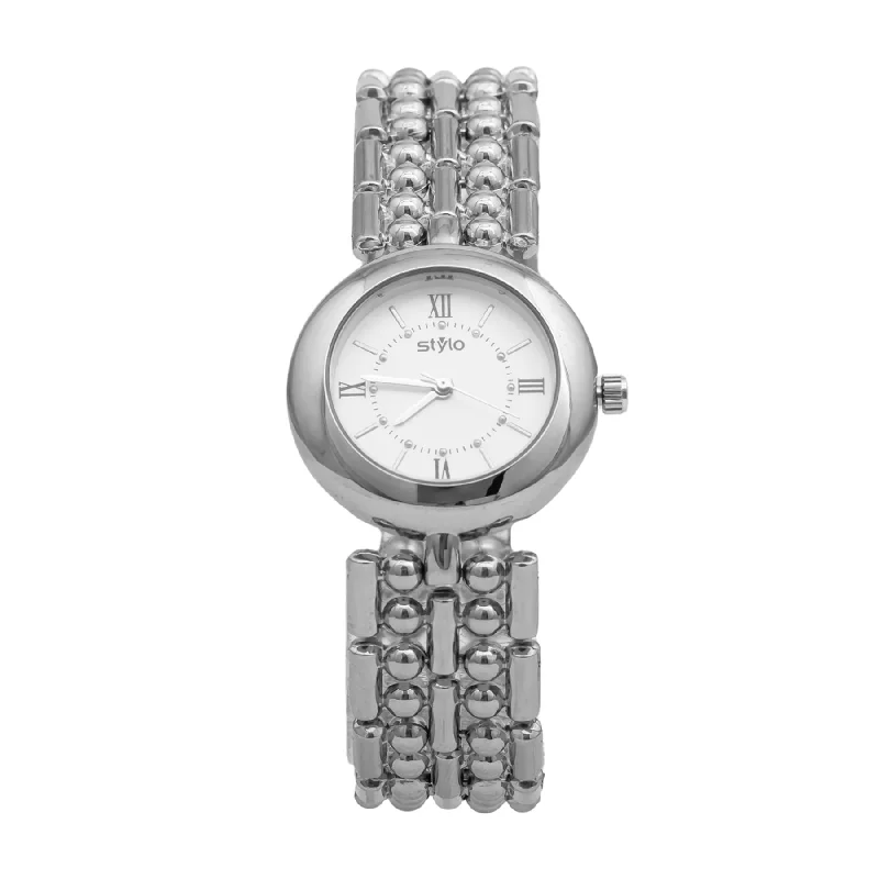 watches for women with interchangeable rubber straps -Silver Ladies Watch J33368