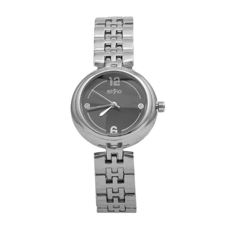 solar-powered watches for hiking and outdoor activities -Silver Ladies Watch J33369